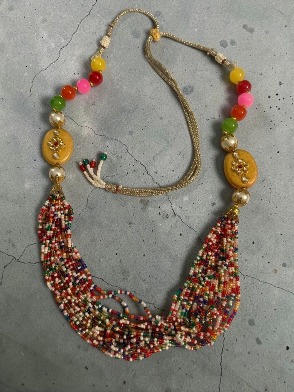 Multicolor Beaded Statement Necklace